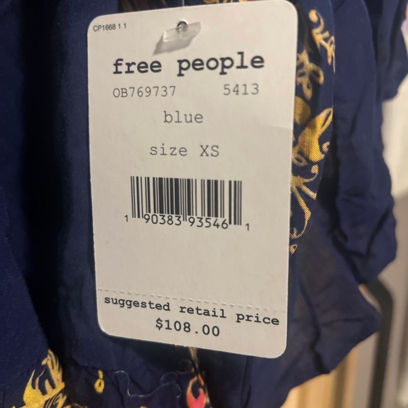 NWT Free People Blouse - Picture 6 of 6
